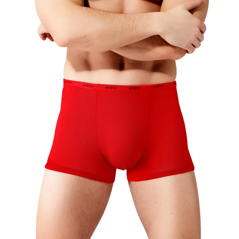 Youlehe 2017 Thin Cool Men's Boxer Shorts 4Pcs\lot Fashion Classic Summer Boxers Men Underwear Shorts M552