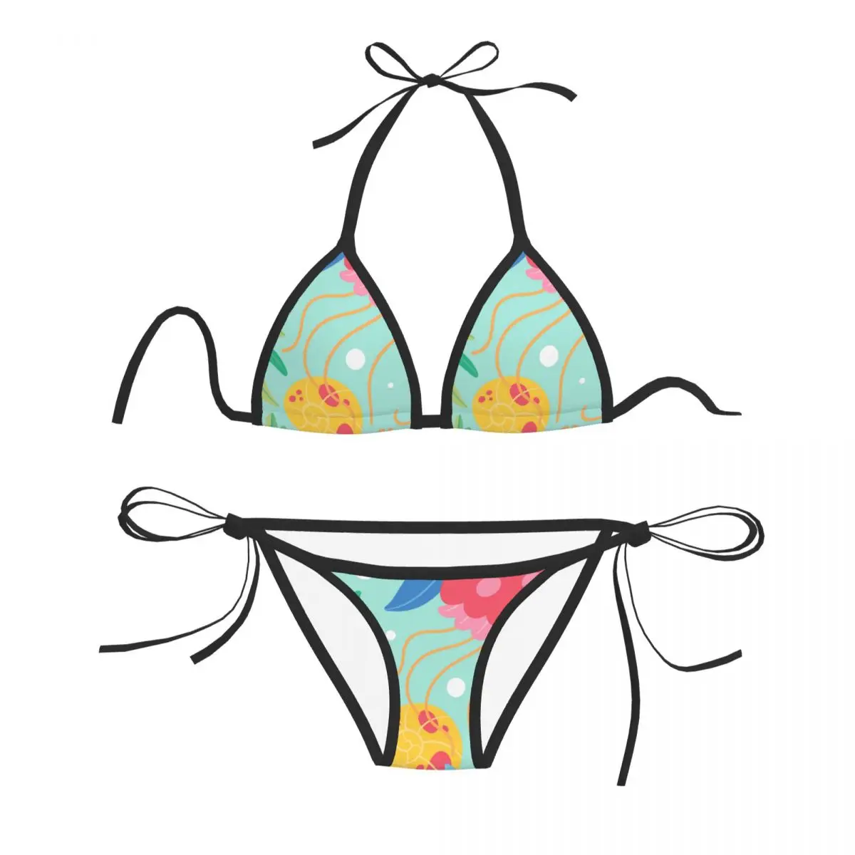 

Watercolor Starfish Jellyfish Bikini Mujer Swimwear Women Swimsuit Swimwear Micro Bikini Set Summer Beachwear Bathing suit