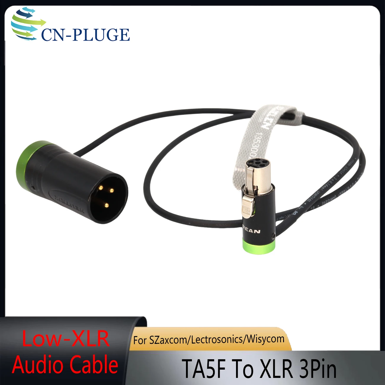 Фото Аудиокабель TA5F (женский) - XLR (3-контактный, мужской) для приемников Lectrosonics SR Series, Wisycom MCR54, Zaxcom QRX200 к звуковым устройствам Sound Devices Zoom №2