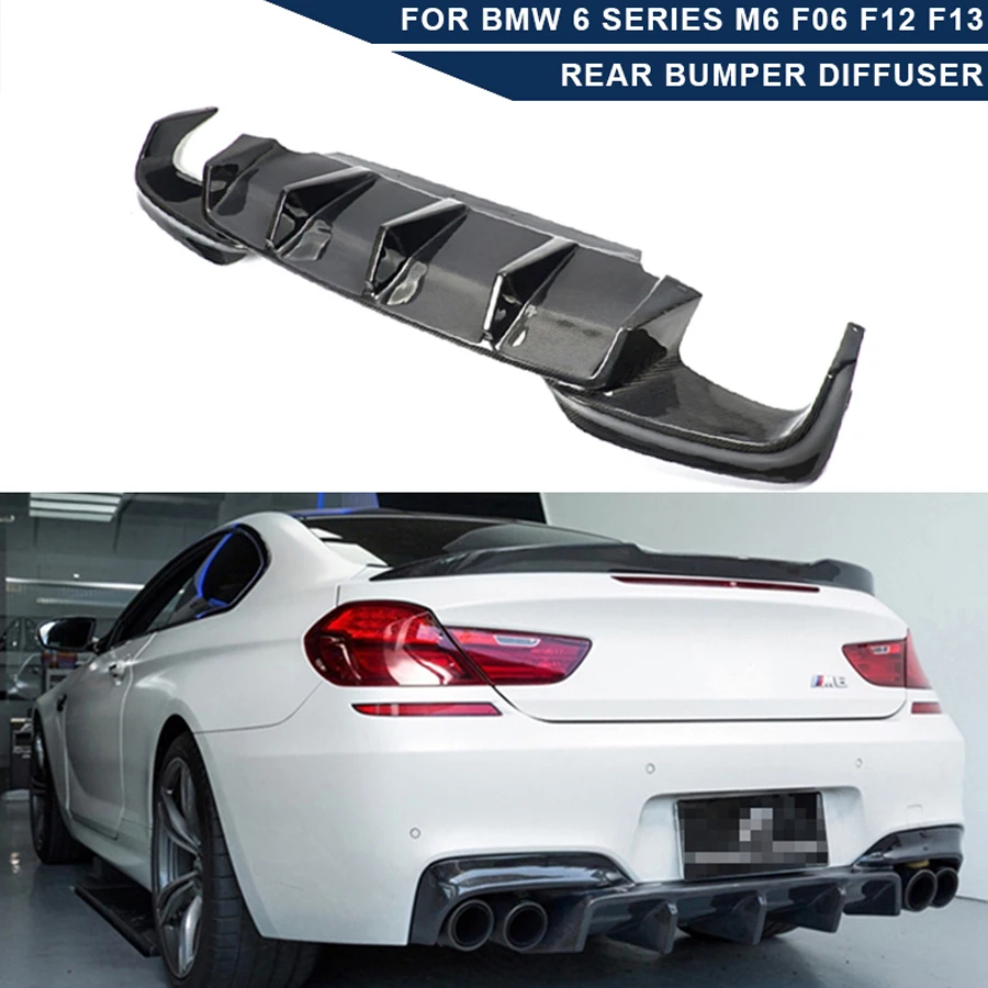 

Диффузор для заднего бампера из углеродного волокна для BMW 6 серии M6 F06 F12 F13 2012-2016, разделитель для заднего бампера, диффузор для губ, отделка крышки
