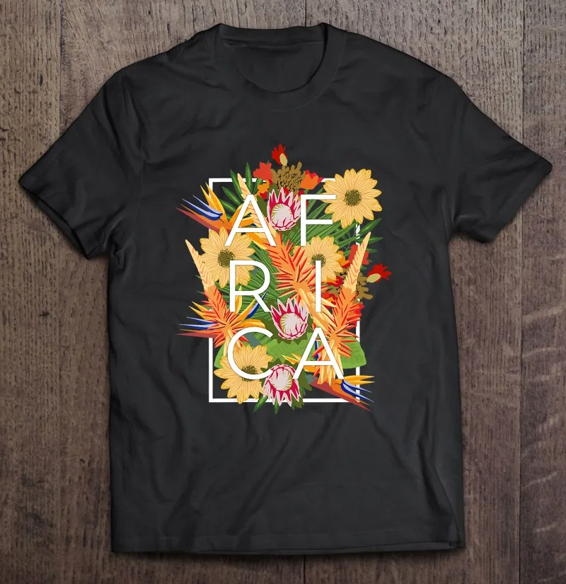 

Женская футболка с коротким рукавом, с принтом цветов Африки