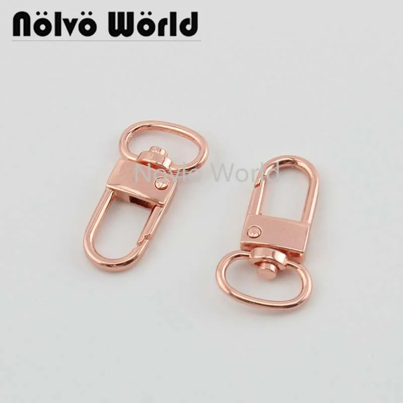 10-50 pcs14mm Rose gold High quality trigger snap hook hand for bag  swivel clasp hooks hardware accessory DIY hardware