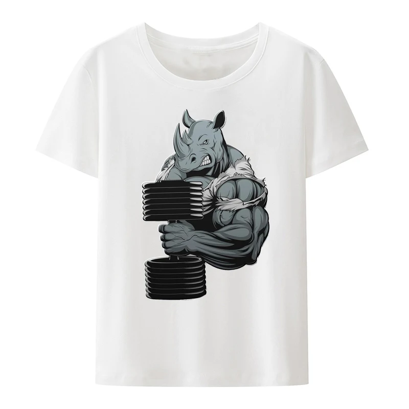 Футболка мужская в ретро стиле толстая тенниска с принтом мышечного чудовища