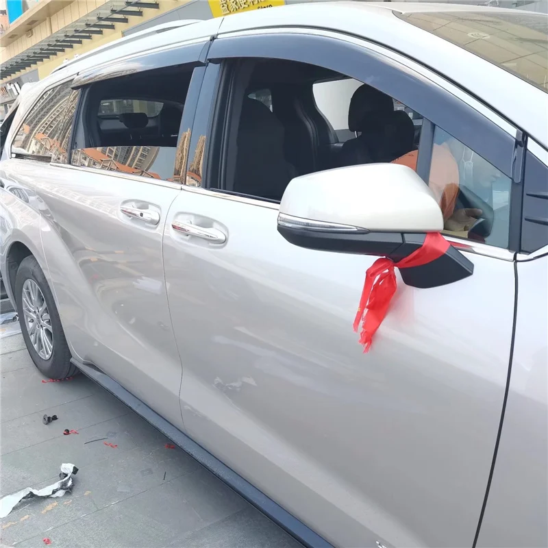 

WELKINRY For Toyota Sienna XL40 4th Generation 2021 2022 2023 Stainless Steel Car Body Window Frame Bottom Lower Trim 10pcs