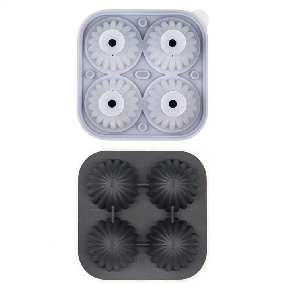 

Unique Ice Hockey Tray with Funnel Lightweight Cactus Design Ice Mold Solid Color Ice Mold Kitchen Tool