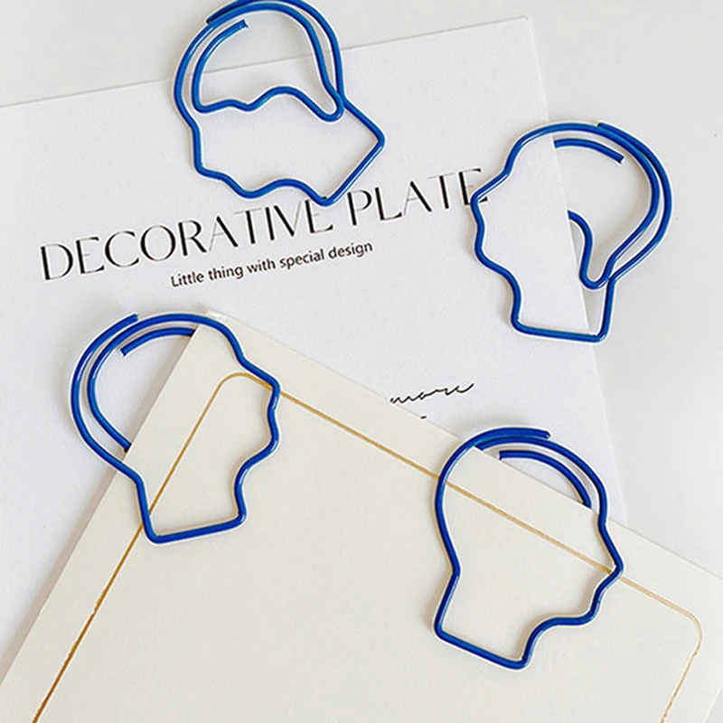 

10 шт. милый синий человек Аватар Закладка-закладка бумажная закладка школьная офисная поставка металлический материал Escolar Papelaria подарок канцелярские принадлежности