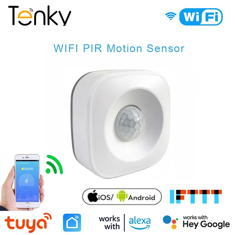 

Tuya WIFI Motion Sensor Detector Smart Home Assistant IFTTT Voice Assistant PIR Movement Module APP Remote Control Google Home