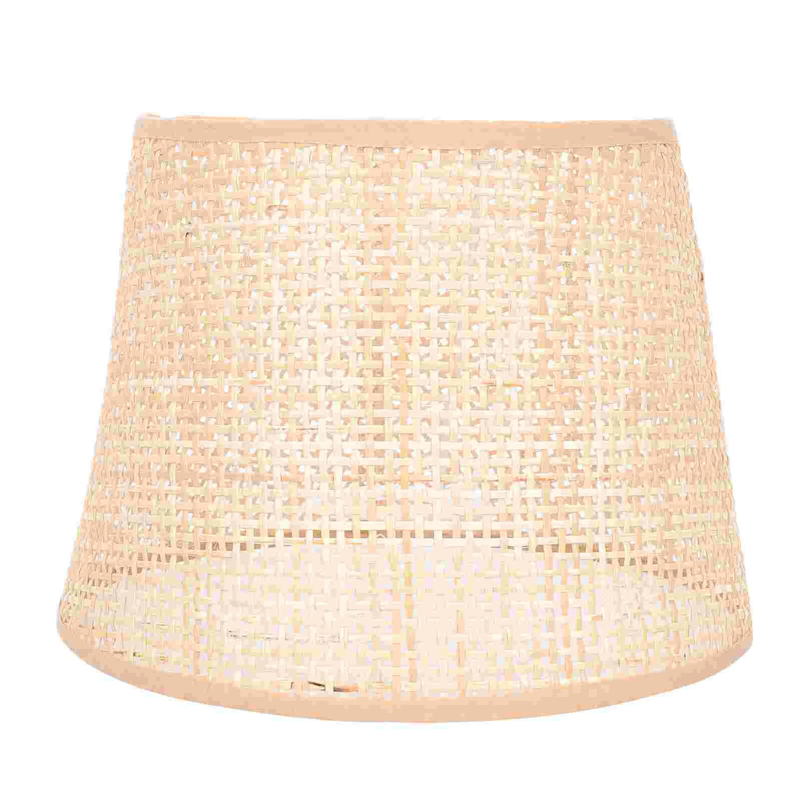 

Table Top Decor Lamps Rattan Woven Shade Simple Cover Decoration Chandelier Iron Lampshade