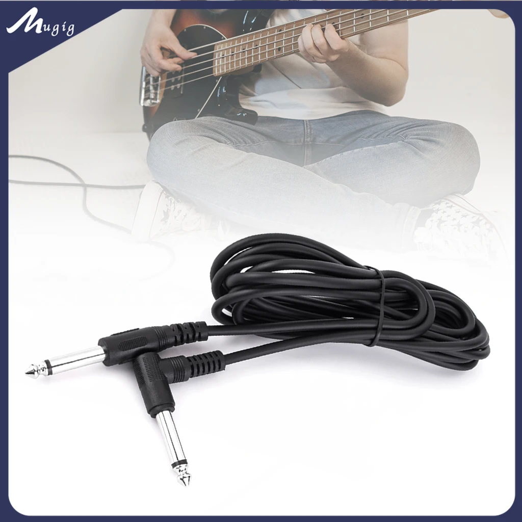 3Meter Guitar Amplifier Cable AMP Cable 3m Electric Patch Cord for Electric Guitar Bass Keyboard Drum Pedal Computer Cable Black