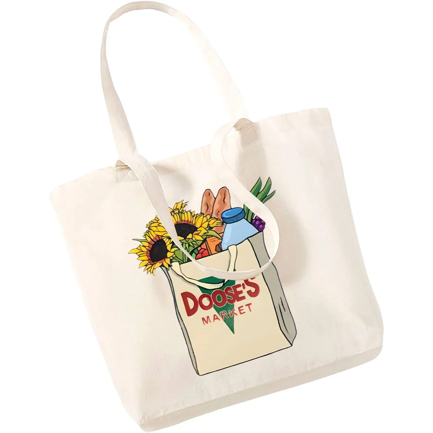 Женская Холщовая Сумка-тоут для покупок с принтом люка