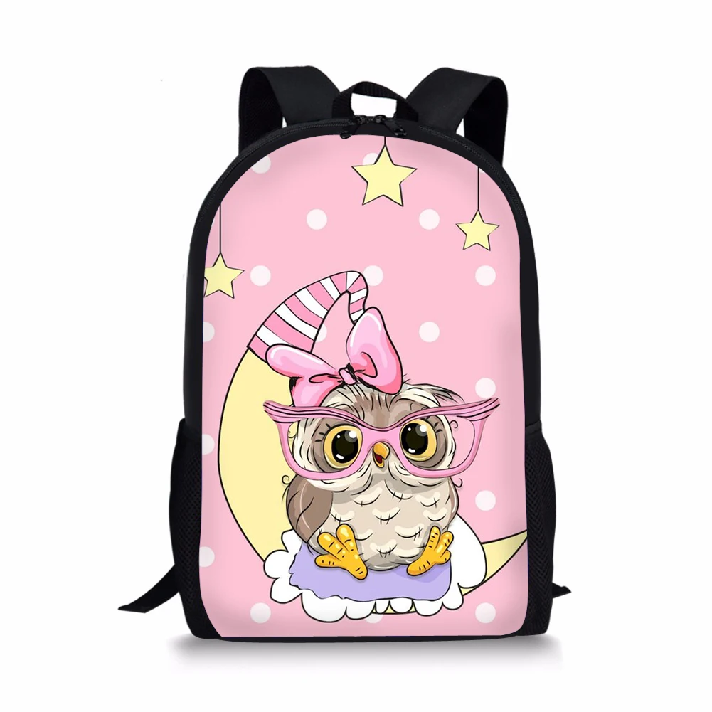 Милые школьные ранцы для девочек, милые винтажные Детские рюкзаки розового цвета с рисунком совы для начинающих ходить детей