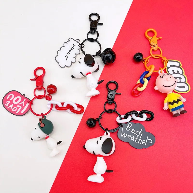 

Comic Strip Peanuts Figure Cute Cartoon Puppy Snoopy Charlie Key Buckle Collectible Model Decorations Doll Toys for Children
