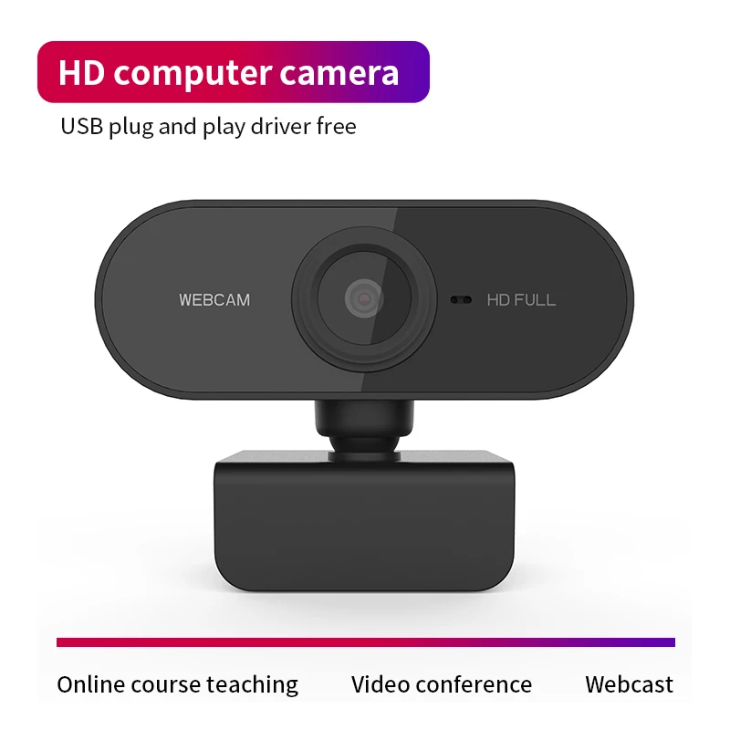 Купи Webcam 1080P Full Hd Web Camera Met Microfoon Usb Plug Web Cam Voor Pc Computer Mac Laptop Desktop Youtube Skype Mini Camera за 666 рублей в магазине AliExpress