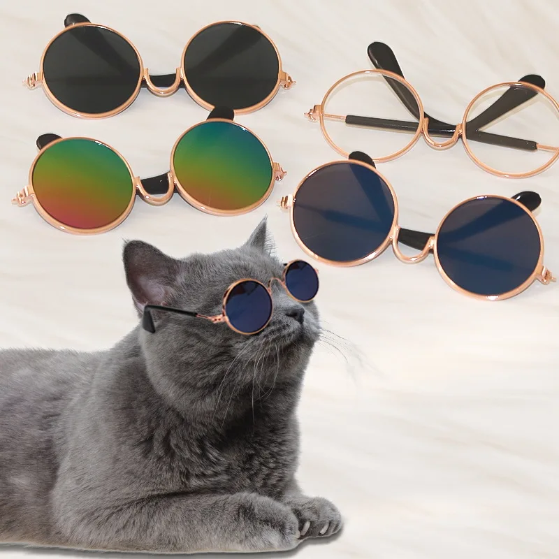 

Pet Products Cat Glasses Puppy Fashion Round Glasses Pet Product For Little Dog Cat Sunglasses For Photography Pet Accessories
