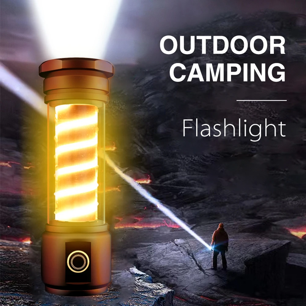 

Portable Camping Lantern LED Torch Rechargeable Outdoor Camping Light Brightness Adjustment IPX4 Waterproof for Outdoor Travel