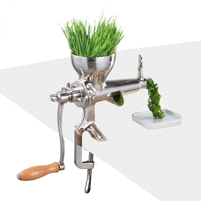 

Hand Stainless Steel Wheatgrass Juicer Manual Auger Slow Squeezer Fruit Wheat Grass Vegetable Orange Juice Press Extractor