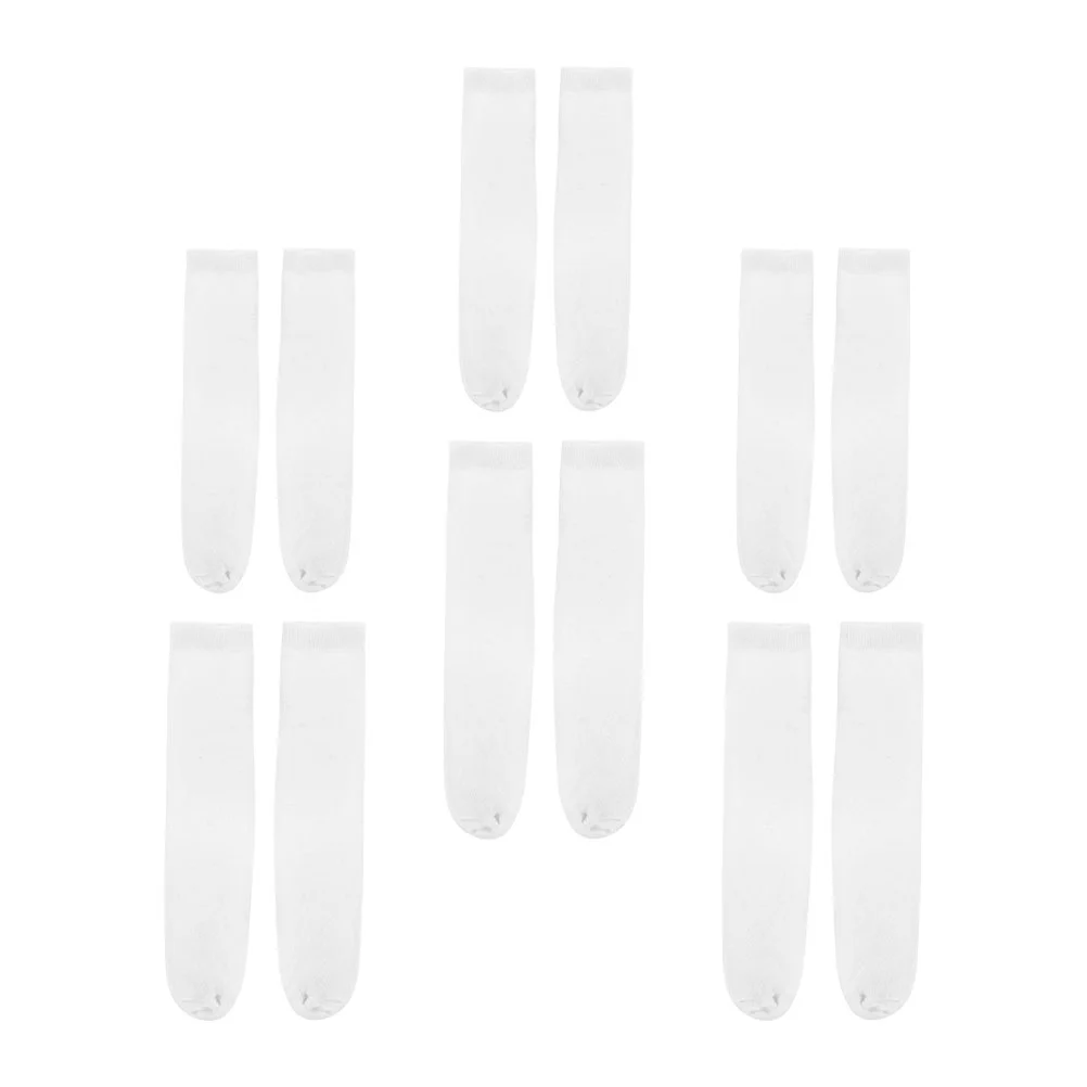 

6 Pairs Heat Press Socks White Printable Dye Sublimation Cotton Printing Straight Sublimated Football Blank