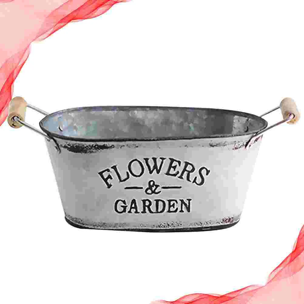 

Outdoor Planters Flower Arrangement Pot Vintage Flower Pot Decorative Flower Pot Metal Farmhouse Planter Iron Flower Pot