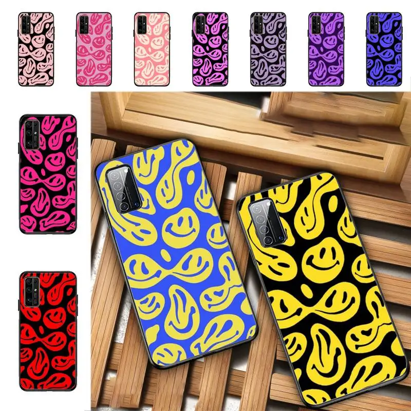 

YNDFCNB Cute Funny Trippy Smiley Face Phone Case for Huawei Honor 10 i 8X C 5A 20 9 10 30 lite pro Voew 10 20 V30