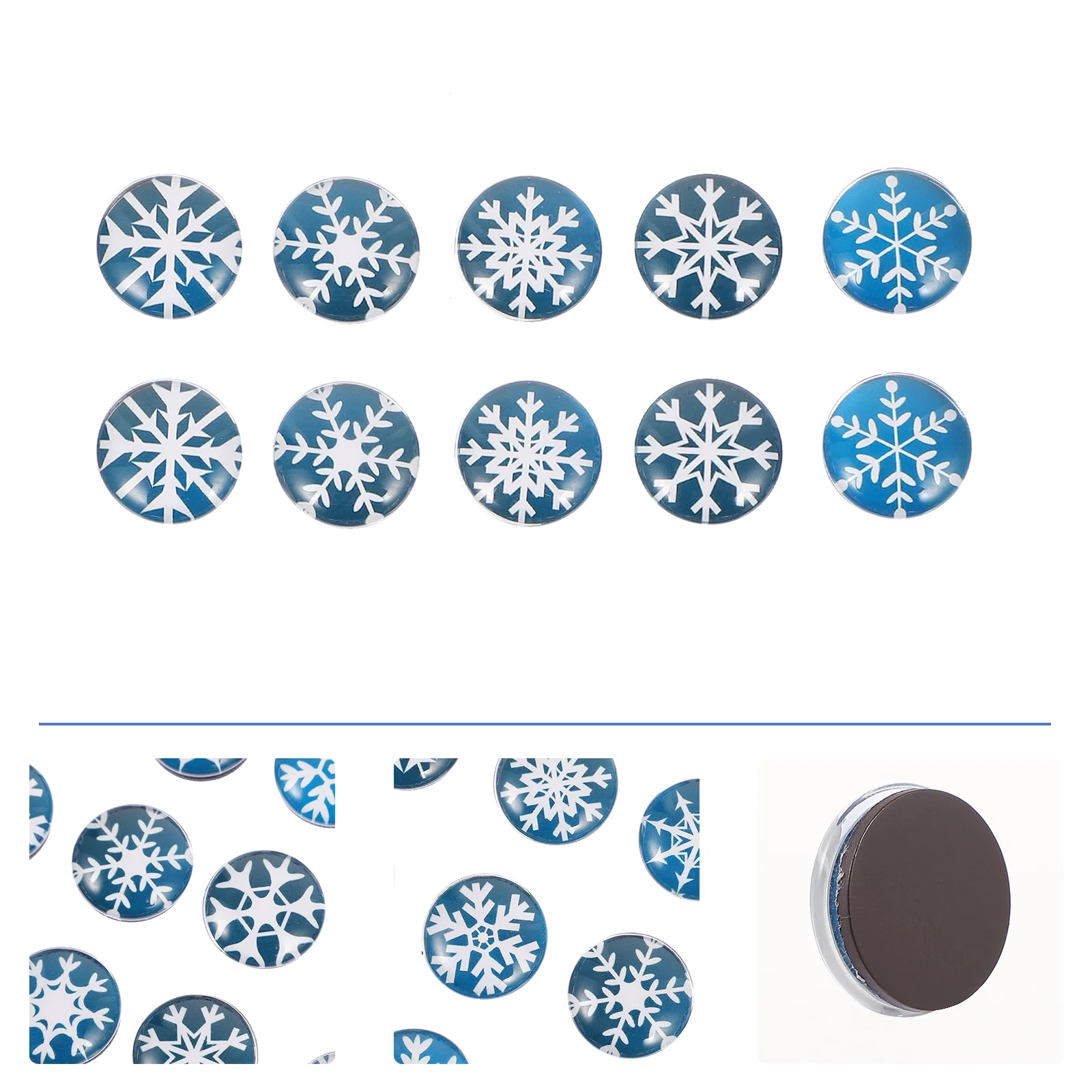 

Magnet Stickersnowflake Fridge Refrigerator Cabinet Winter Memo Whiteboard Magnetic Board Cosylove Crystal White Round