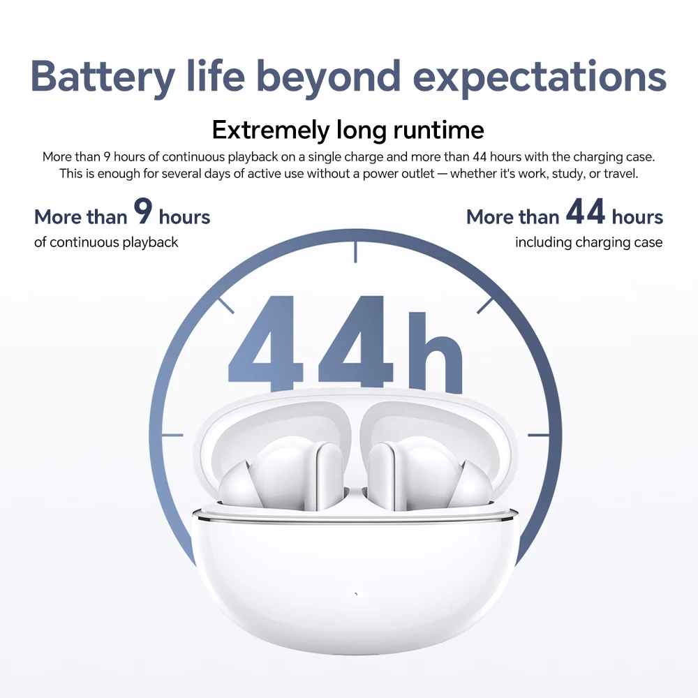 Наушники HONOR CHOICE Earbuds X8 TWS, беспроводные наушники Bluetooth 6.0, ANC, шумоподавление 50 дБ, 12-мм динамик, 44 часа автономной работы, Android, iOS (art.: 3920d9cdfbc74) - 3920d9cdfbc74