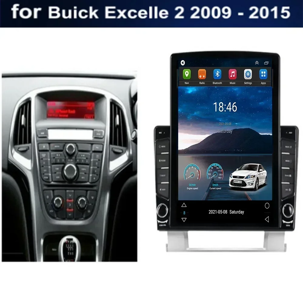 Для Tesla Style 2Din Android13 Автомобильный радиоприемник для Buick Excelle 2 Opel Astra J