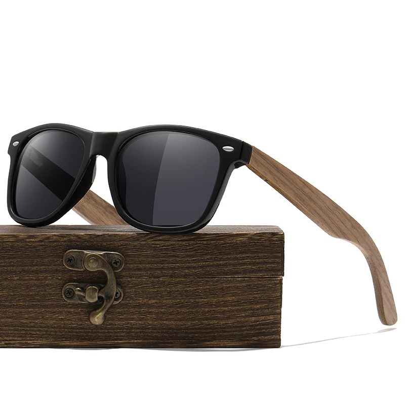 

LDMZYJ New Brand Natural Wood Classic Trend Design Men's Women's Sunglasses HD Mirror Lens UV400 Cat.3 Protection Oculos