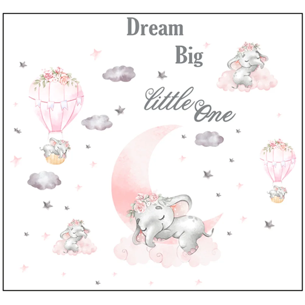 

Wall Stickers Decals Sticker Room Elephant Decal Decor Inspirational Kids Background Bedroom Baby Adhesive Diy Decorative