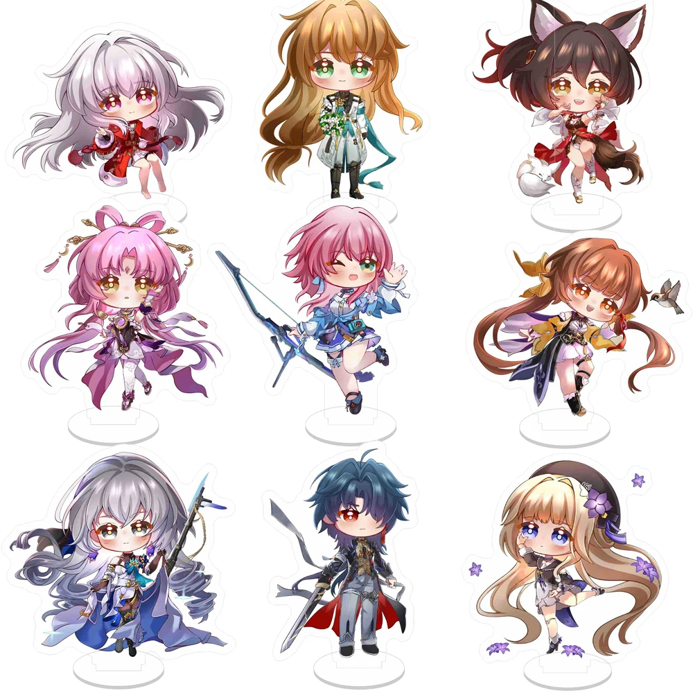 

Honkai Star Rail Acrylic Figure Stand Game Cosplay Jingyuan Danheng Seele Bronya Clara Kafka Desk Decor Anime Fans Gift Props