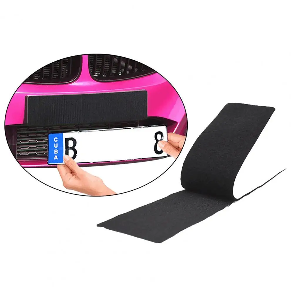 

2Pcs/Set Adhesive License Plate Holder Frameless Black Weather-proof Number Plate Holder for Vehicles