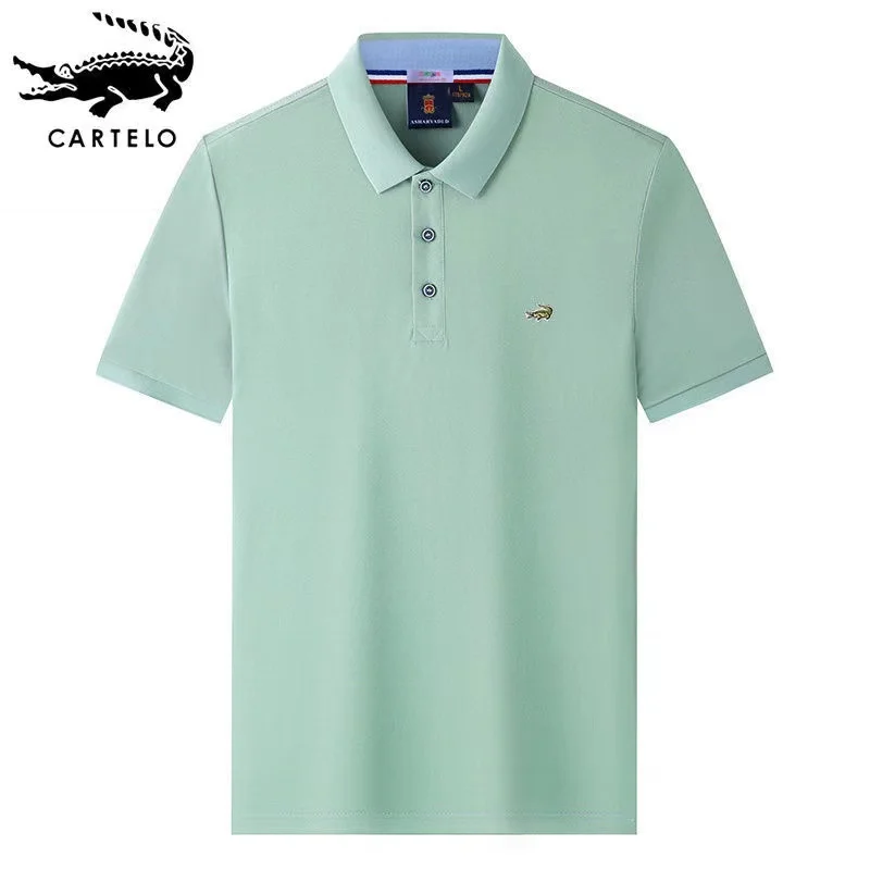 CARTELO 40% Cotton Embroiderey Hot Selling Men's Polo Shirt Spring Summer New Smart Casual Breathable Lapel Polo Shirt for Man