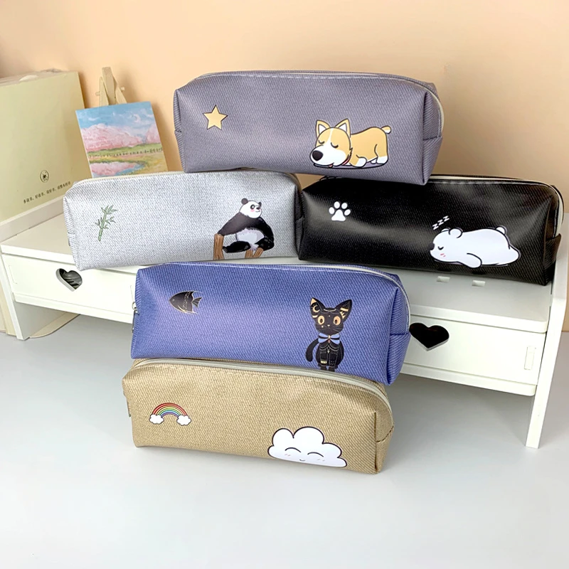 Bags Cute Dog Polar Bear Cat Panda Pencil Bags Children Stationery Bag School Supplies