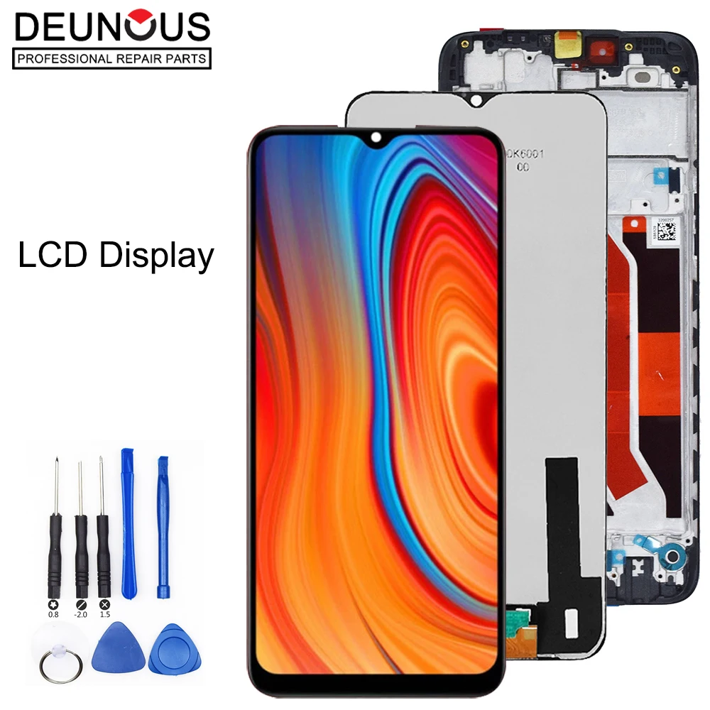 Оригинальный дисплей 6,5 дюйма для Oppo Realme 5 RMX1911 / 5s RMX1925 / 5i RMX2030 с рамкой