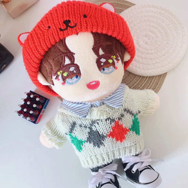 Одежда для куклы Idol милых YiBo размером 20 см свитер шапка брюки костюм мультяшный