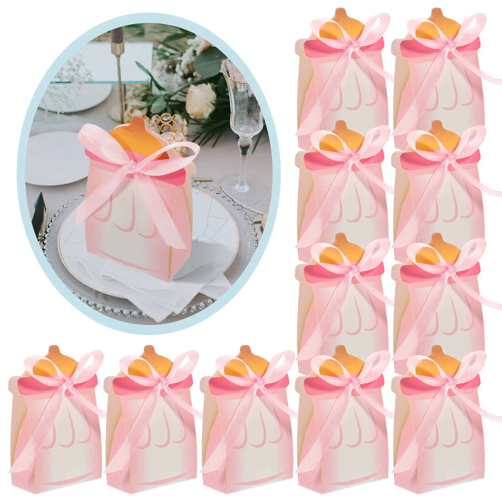 

100pcs Decorative Adorable Delicate Small Candy Packaging Paper Boxes Party Candy Boxes Candy Boxes Party Treats Boxes