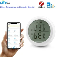 smart zigbee temperature and humidity detector lcd screen display app remote control need gateway for smart home support ewelink