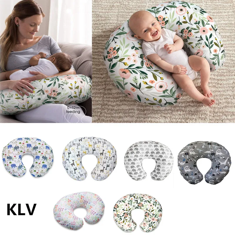 

Newborn Baby Nursing Pillow Case Floral Pattern Slipcover Maternity Breastfeeding U-Shaped Pillowcase Infants Feeding Milk Cover