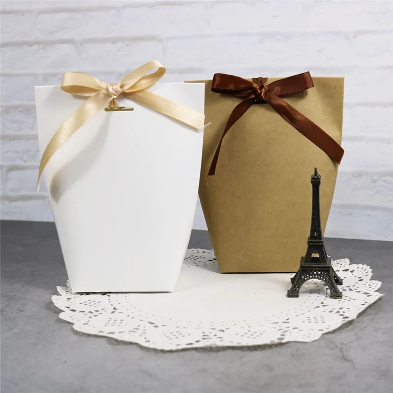 

10/20/50pcs Merci Gift Box Kraft Paper Candy Dragee Box Wedding Favors Baby Shower Decoration Boy Girl Birthday Party Supplies