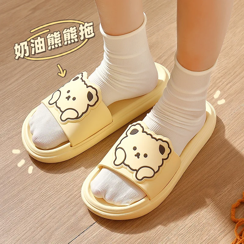 

Butter Slippers Women Take A Bath At Home Cute Non-slip Thick-soled Couples Slippers Men Home Slippers Women Shoes