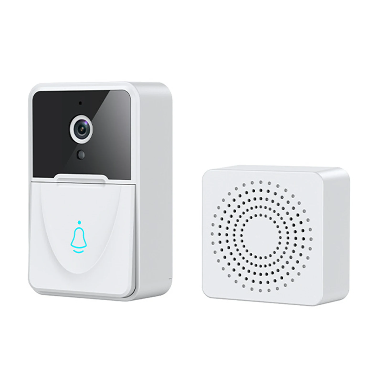 

Video Doorbell Camera Wireless Motion Detection Wide Angle Night Vision Real Time Monitoring 2 Way Audio Smart Visual With Chime