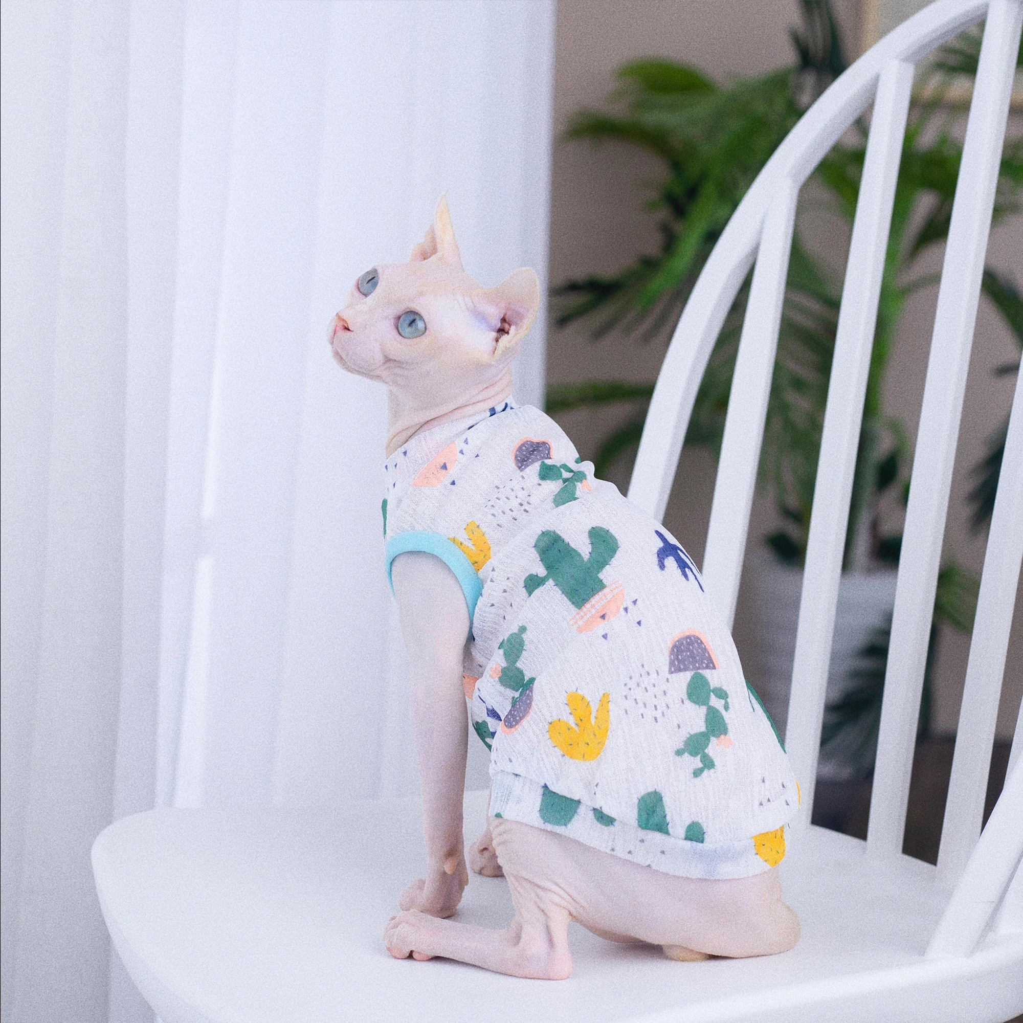 Сверхтонкая летняя футболка для кошек Sphynx мягкий хлопковый жилет без рукавов