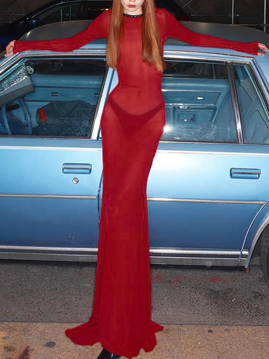 

Сексуальная клубная одежда, женское Сетчатое прозрачное вечернее платье с открытой спиной и перекрестными завязками, облегающее платье, накидки для бикини