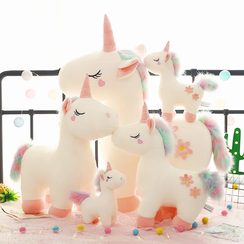 

Unicorn Plush Dolls Baby Cute Animal Dolls Soft Cotton Stuffed Doll Home Soft Toys Sleeping Mate Stuffed Toys Gift