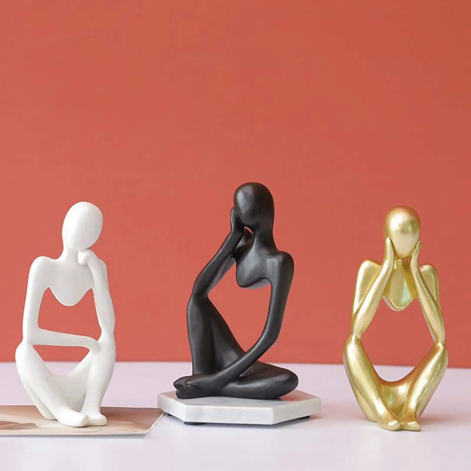 

Resin Thinker Sculpture Crafts Figurine Office Home Statues