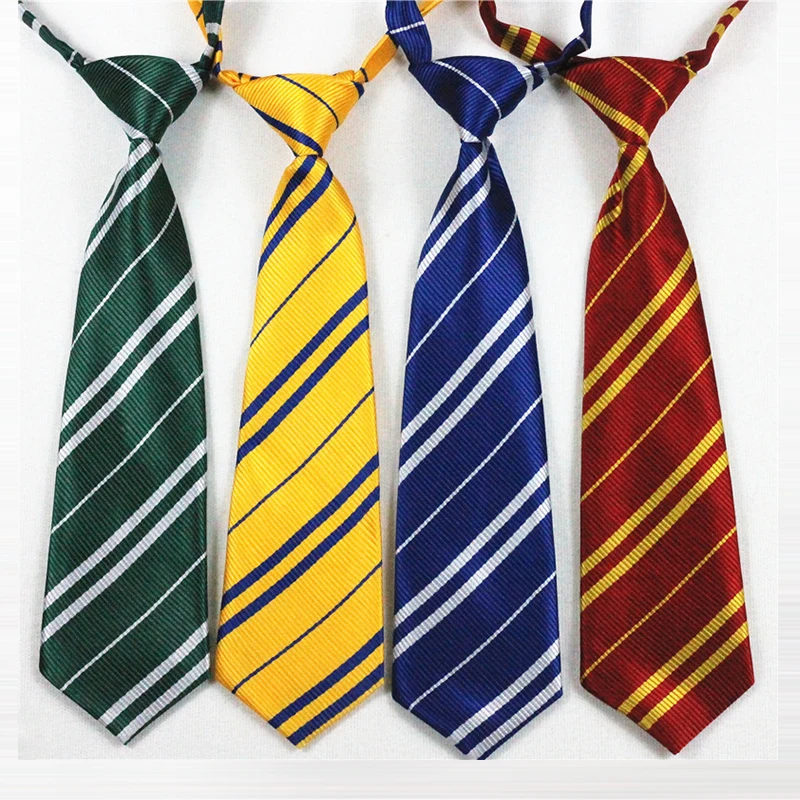

Children British College Style Necktie Striped Ties Magic Academy Movie Cosplay Ties Party Props Halloween Cosplay Accessories