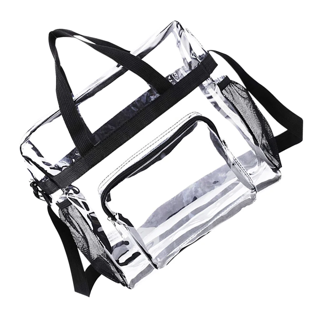 

Bag Clear Transparent Tote Handbag Crossbody Shoulder Beach Stadium Bags Messenger Toiletry Approved Travelcosmetic Zipper Large