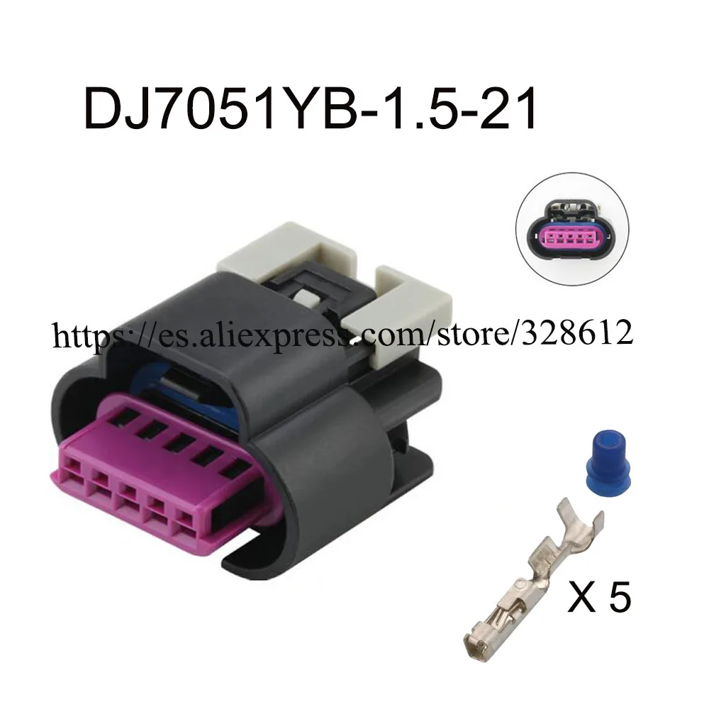 

100 компл. DJ7051YB-1.5-21 автомобильный мотоциклетный проводной кабель 5 pin водонепроницаемый автомобильный разъем Гнездовой штекер включает уплотнение клеммы