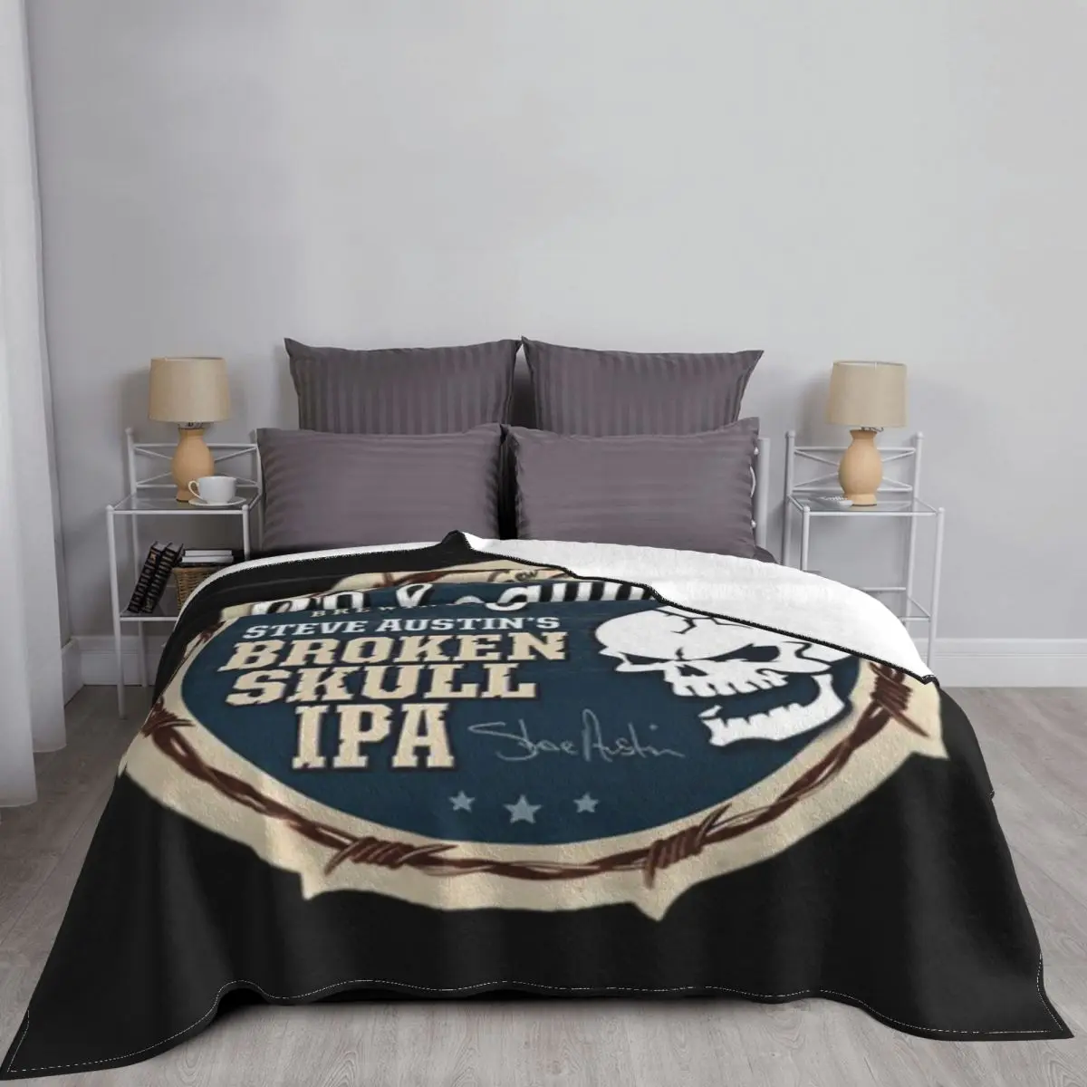 Ультрамягкое одеяло из микрофлиса Broken Skull Ipa