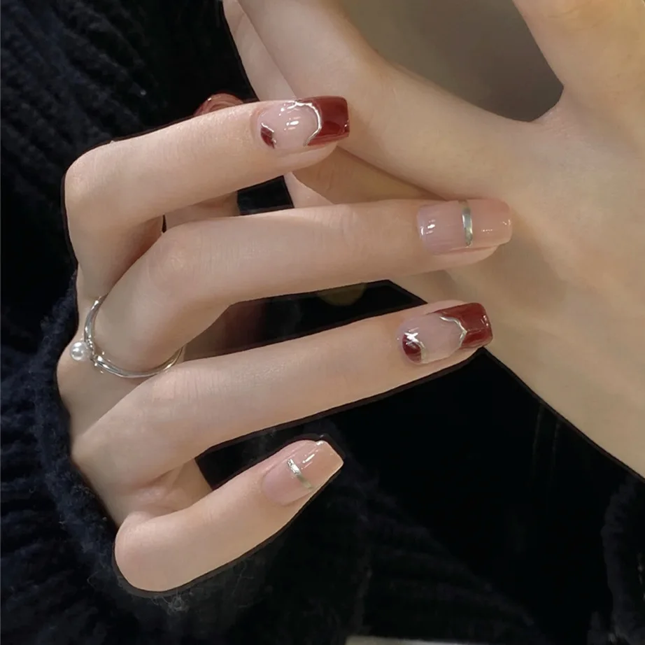 

Long Time Wear Resistant Red Powder False Piece Wear Nail Enhancement Paste Finished Nail Piece Nail Enhancement Paste