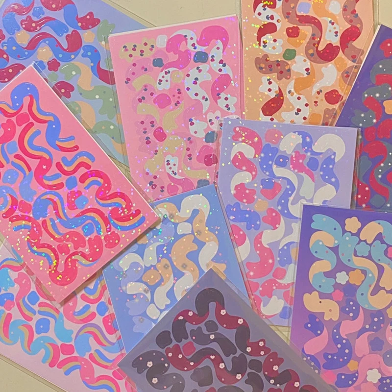 

Ribbon Sequin Stickers Journaling Stationery Scrapbooking Stationery School Supplies Stickers DIY Photocards Collage Stickers